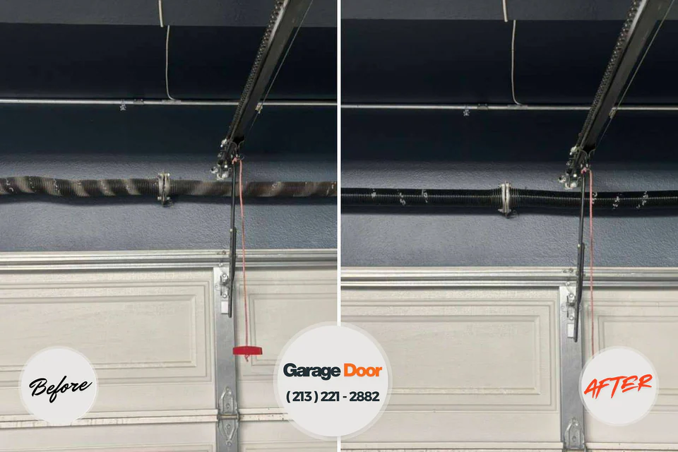 Before and after: garage door repair Medford Lakes, NJ